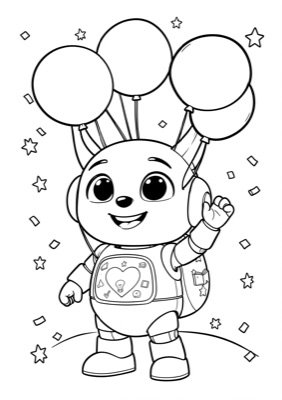 Balloons coloring page