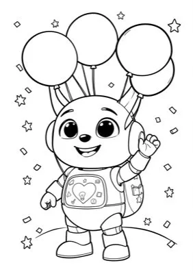 Balloons coloring page
