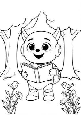 Book coloring page