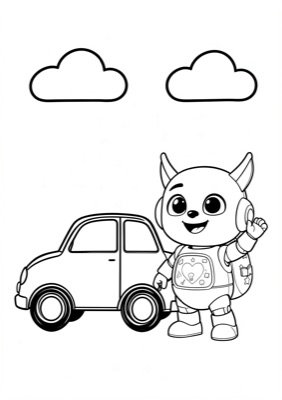 Car coloring page