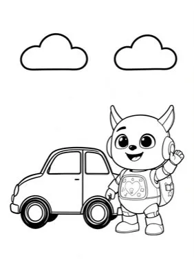 Car coloring page