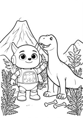 Dinosaurs coloring page
