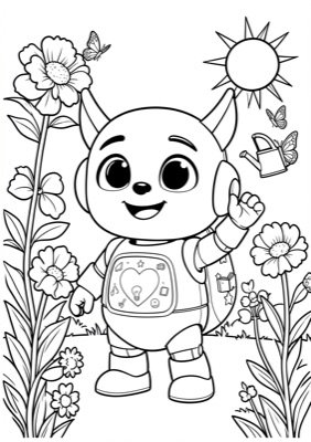 Garden coloring page