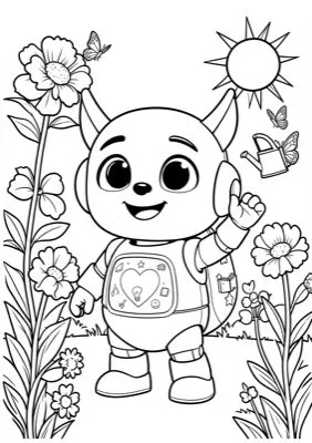 Garden coloring page