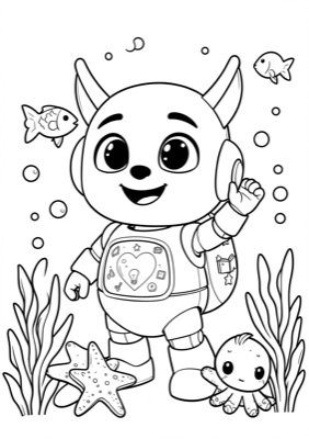 Ocean coloring page