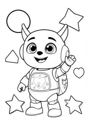 Shapes coloring page