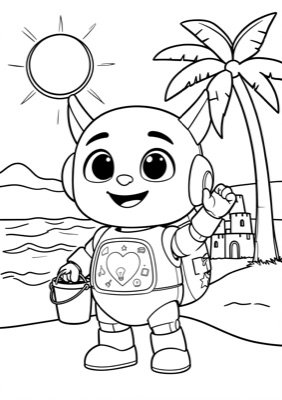 Summer coloring page