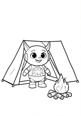 Tent coloring page