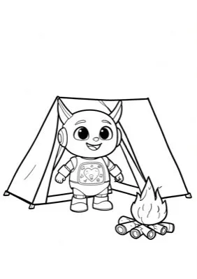 Tent coloring page